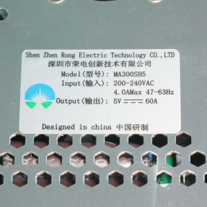 Rong-Electric MA300SH5 5V60A 300W LED Display Power Supply - Image 2